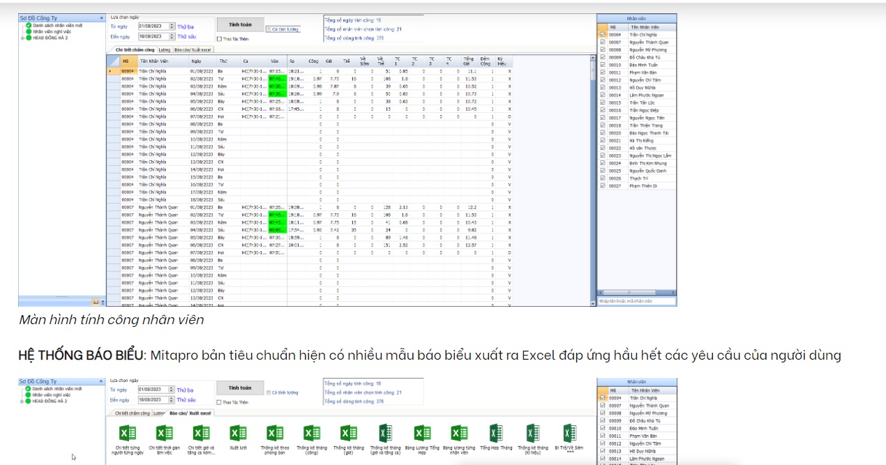 xuat bao cao phan mem cham cong mitapro